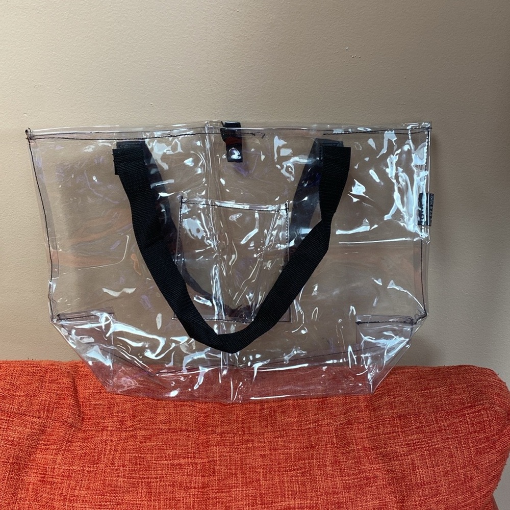 VTG 90’s Y2K Clear Plastic Tote Bag Creations by Alan Stuart New York